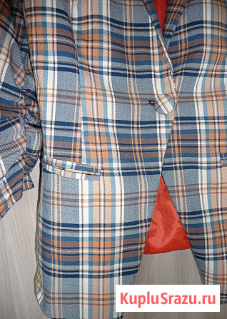 Жакет клетчатый, р-44(46) Новосибирск - изображение 2