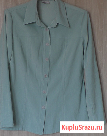 Блузка рубашка мятного цвета, р-46 Новосибирск - изображение 1