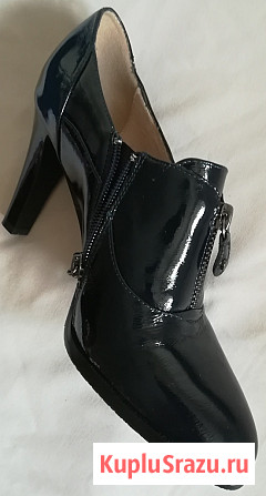 Ботильоны синие, натуральный лак, р-38 Новосибирск - изображение 3