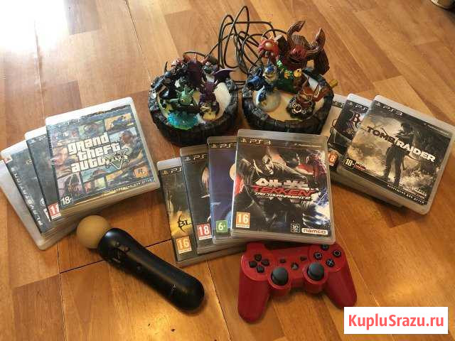 Sony PS3+2 геймпада+move+11 игр 2 из них с игровым Владивосток - изображение 1