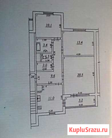 3-к квартира, 71.3 кв.м., 4/5 эт. Рощинский - изображение 1