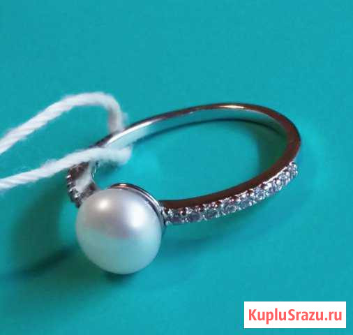 Серебряное кольцо с жемчугом и фианитами Сергиев Посад - изображение 1