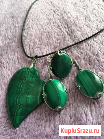 Серебряный комплект из натуральных камней Москва - изображение 1