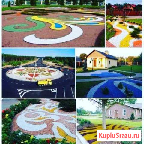 Декоративный крашеный щебень Староминская - изображение 1