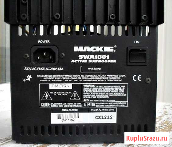 Mackie SWA1801.Активный сабвуфер.Италия.Торг Ростов-на-Дону - изображение 1