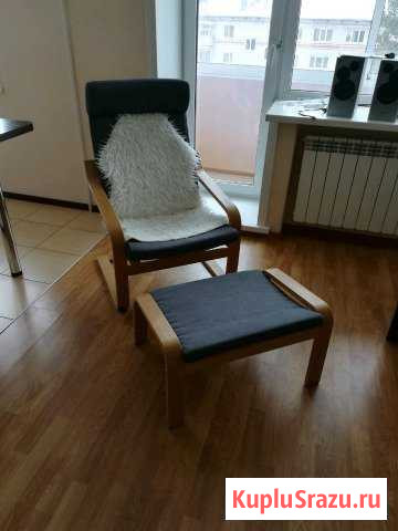 Кресло и подставка под ноги IKEA Качканар - изображение 1