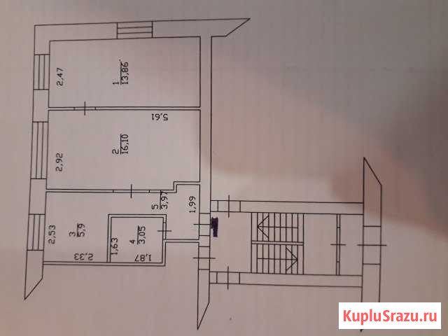 2-к квартира, 42.2 кв.м., 1/4 эт. Костерево - изображение 1