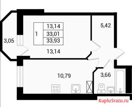 1-к квартира, 34 кв.м., 4/8 эт. Сертолово