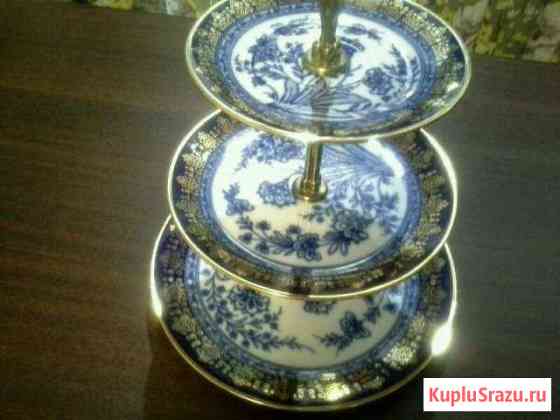 Тарелка Чехия трехярусная Луга