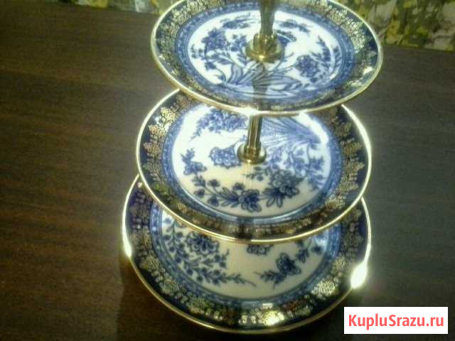 Тарелка Чехия трехярусная Луга - изображение 1