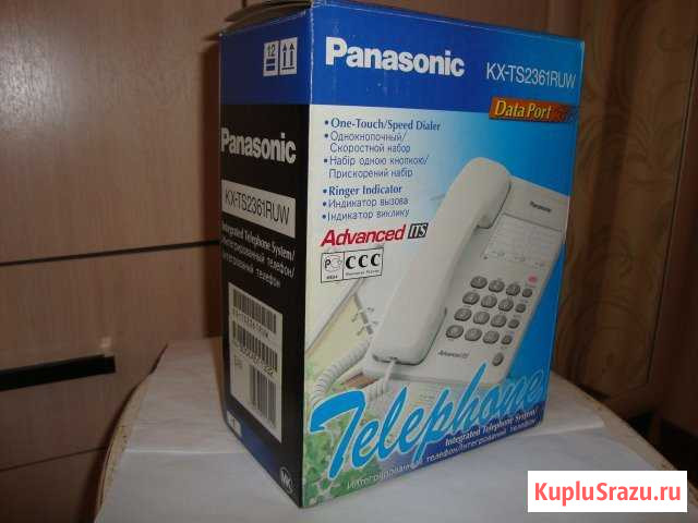 Новый телефон Panasonic KX-TS2361RUW Череповец - изображение 1