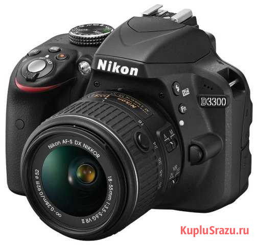 Зеркальная камера Nikon D3300 18-55 VR II Kit Нефтекамск - изображение 1