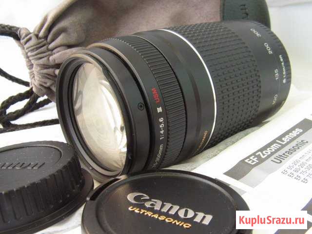 Canon EF 75-300/4-5.6 III USM новый комплект Волгоград - изображение 1