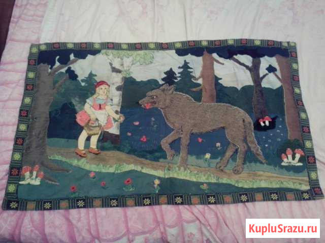 Винтаж, коврик Красная Шапочка40-х гг Нальчик - изображение 1