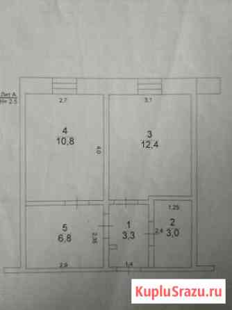 1-к квартира, 36.2 кв.м., 1/2 эт. Темников