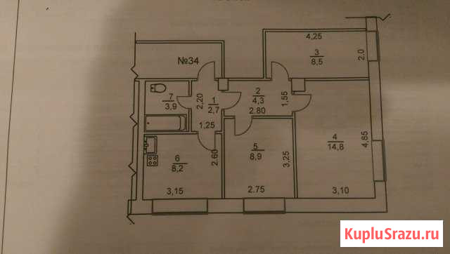 3-к квартира, 51 кв.м., 2/3 эт. Балашов - изображение 1