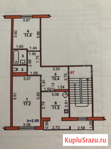 2-к квартира, 56 кв.м., 3/5 эт. Невинномысск - изображение 1
