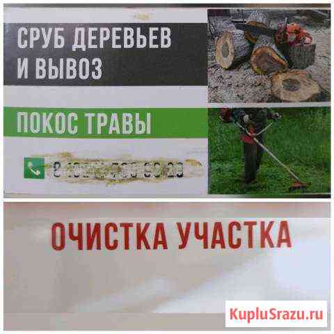 Сруб деревьев с вывозм.Покос травы,очистка участка Грозный