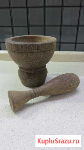 Ступка из тикового дерева Камбоджа Клин - изображение 1