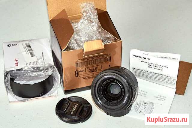 Yongnuo YN35mm F2N (новый) + бленда и фильтр Павловский Посад - изображение 1