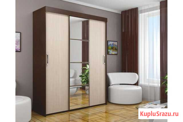 Шкаф-купе с комбинированными зеркалами Санкт-Петербург - изображение 1