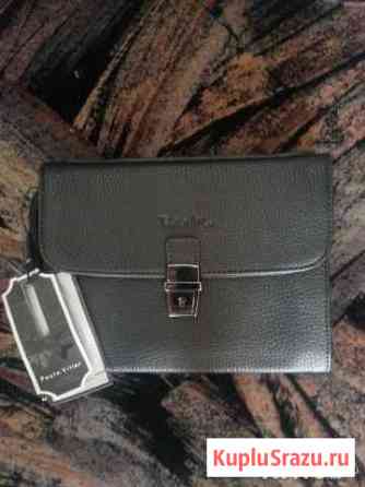Барсетка мужская новая, цвет чёрный, вместительная Москва
