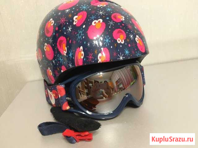 Детский Шлем горнолыжный с очками Roxy 52 см s Новороссийск - изображение 1