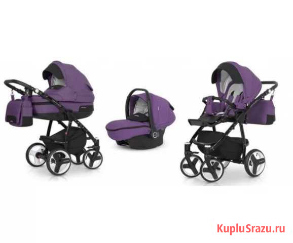 Коляска Riko Re-Flex 3в1 (цвет фиолетовый) Всеволожск - изображение 1