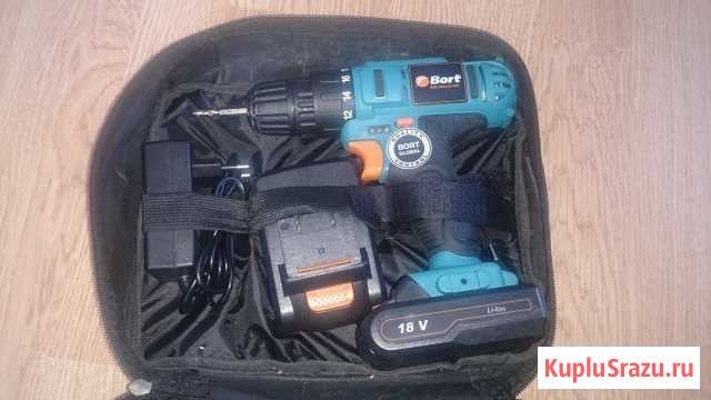 Шуруповерт Bort BAB-18Ux2Li-FDK Новый Оскол - изображение 1