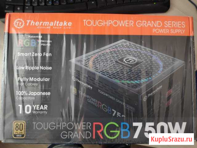 Thermaltake RGB 750W gold в упаковке,не распечатан Череповец - изображение 1