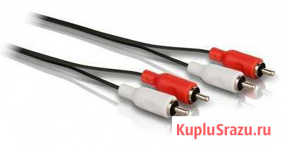 Кабель 2 RCA M - 2 RCA M, 5 м + переходник Ангарск - изображение 1