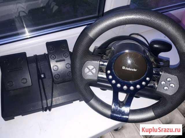 Руль Defender Forsage GTR + педали Братск - изображение 1