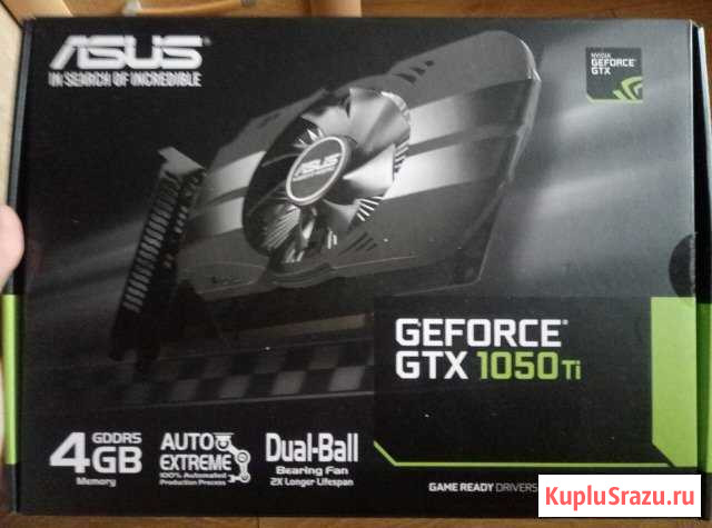 Видеокарта asus GTX 1050 TI 4 GB Чехов - изображение 1