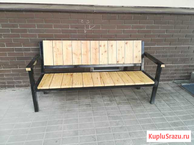 Скамейка садовая со спинкой Кашира - изображение 1