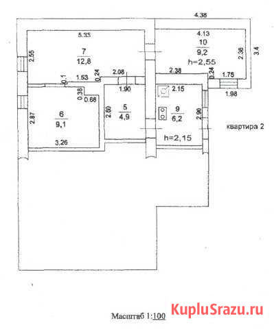 5-к квартира, 42 кв.м., 1/1 эт. Матвеев-Курган - изображение 1