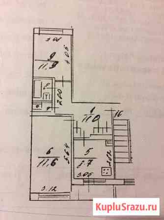 2-к квартира, 54 кв.м., 3/3 эт. Будогощь