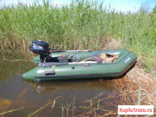 Лодка надувная двухместная с мотором Клинцы - изображение 1