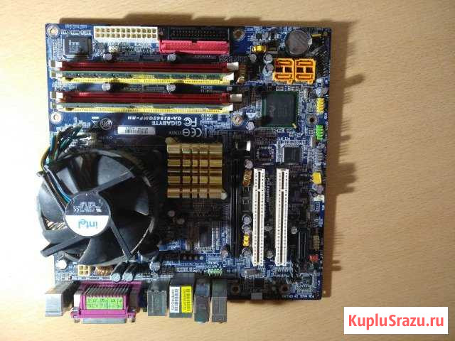 Мат плата gigabyte GA-8I945GMF-RH+процессор intel Вологда - изображение 1