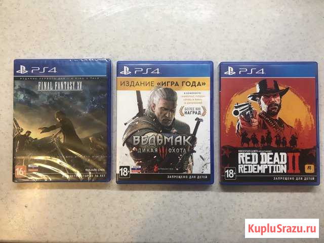 Игры PS4 (RDR 2, Ведьмак 3, Final Fantasy XV) Калуга - изображение 1