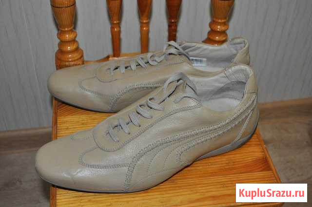 Полуботинки-кроссовки puma, нат. кожа, кремовые Петрозаводск - изображение 1