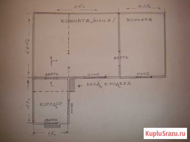 1-к квартира, 40 кв.м., 1/2 эт. Черняховск - изображение 1
