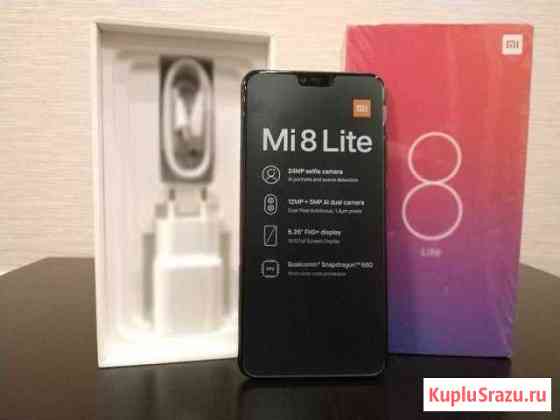 Xiaomi Mi 8 Lite 64 Гб, чёрный, новый Боровичи