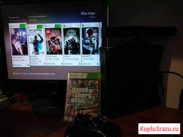 Xbox 360 slim 250 gb + kinect + много всего Домодедово - изображение 1