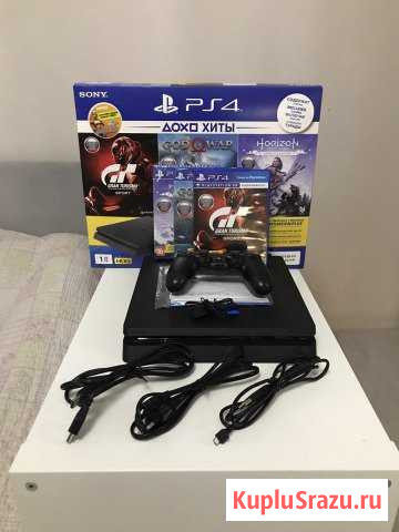 PlayStation 4 Slim 1 Tb + 3 игры в подарок Королев - изображение 1