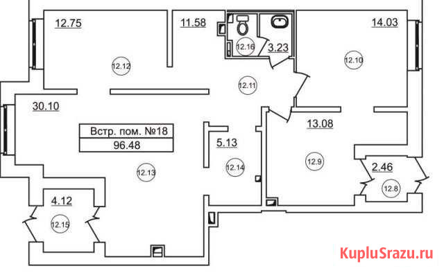 Продам офисное помещение, 96.48 кв.м. Санкт-Петербург - изображение 1