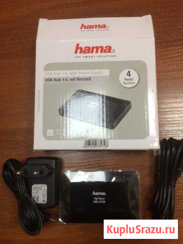 Хаб (разветвитель) hama Active1:4, (00078472) Курганинск - изображение 1