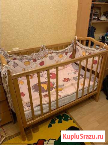 Продаю детскую кроватку с матрасом Калуга - изображение 1