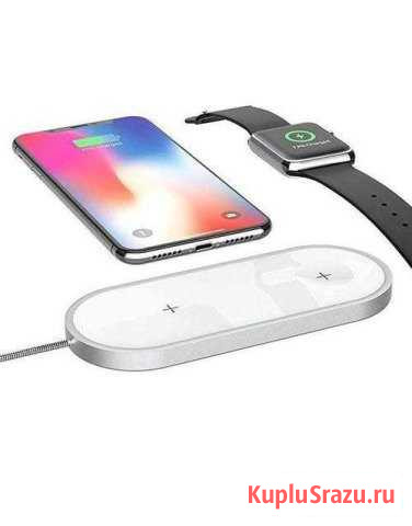 Беспроводная зарядка Devia 2 in1 Wireless Charger Лебяжье - изображение 1