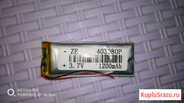 Батарея 3.7 volt 1200mah 403080p Всеволожск - изображение 1
