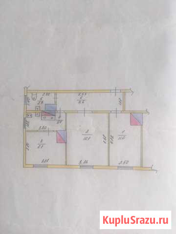 3-к квартира, 51.3 кв.м., 1/2 эт. Парфино - изображение 1